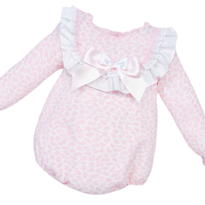 *SALE* Baby Girl Pink Floral Collar Romper "MYDC2454"