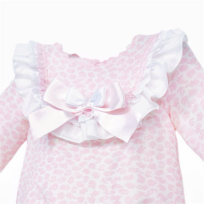 *SALE* Baby Girl Pink Floral Collar Romper "MYDC2454"