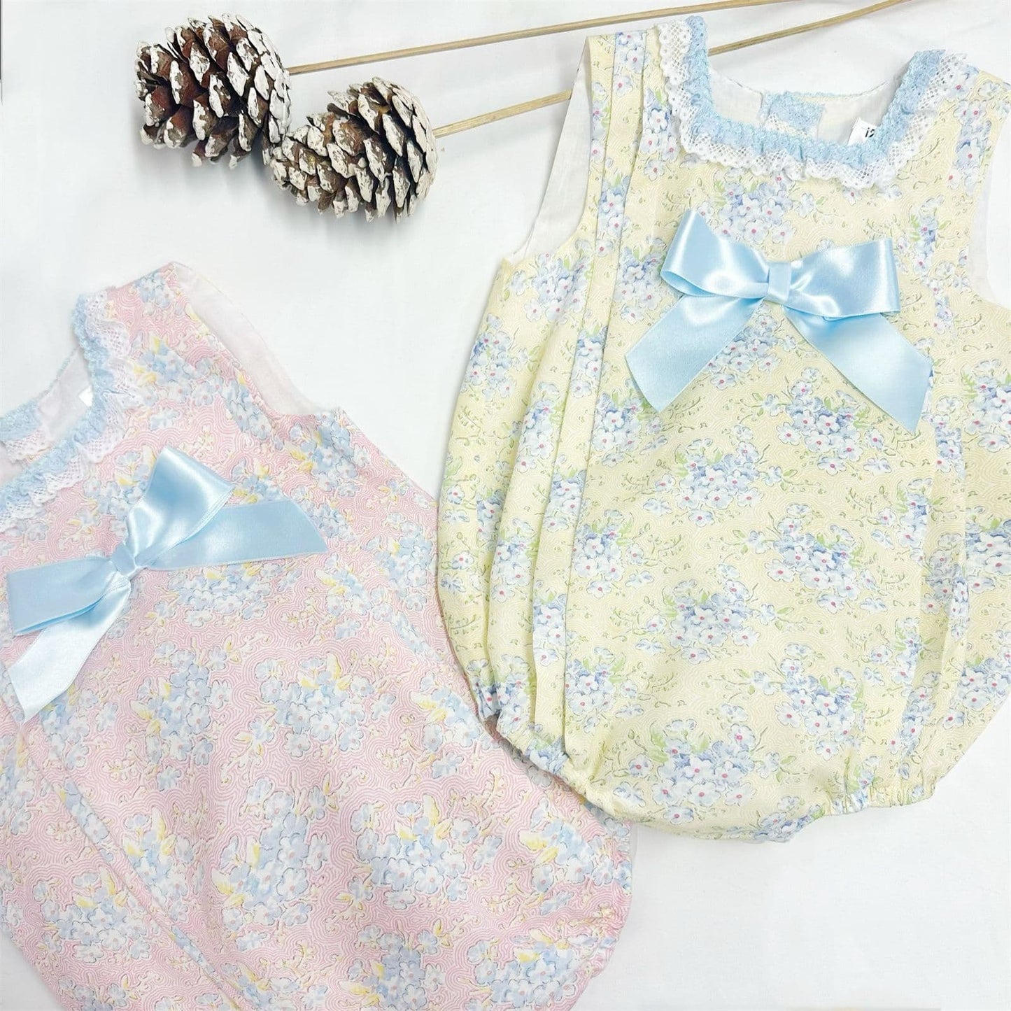 *SALE* Baby Girl Pink Floral Cotton Romper "MYD2303P"