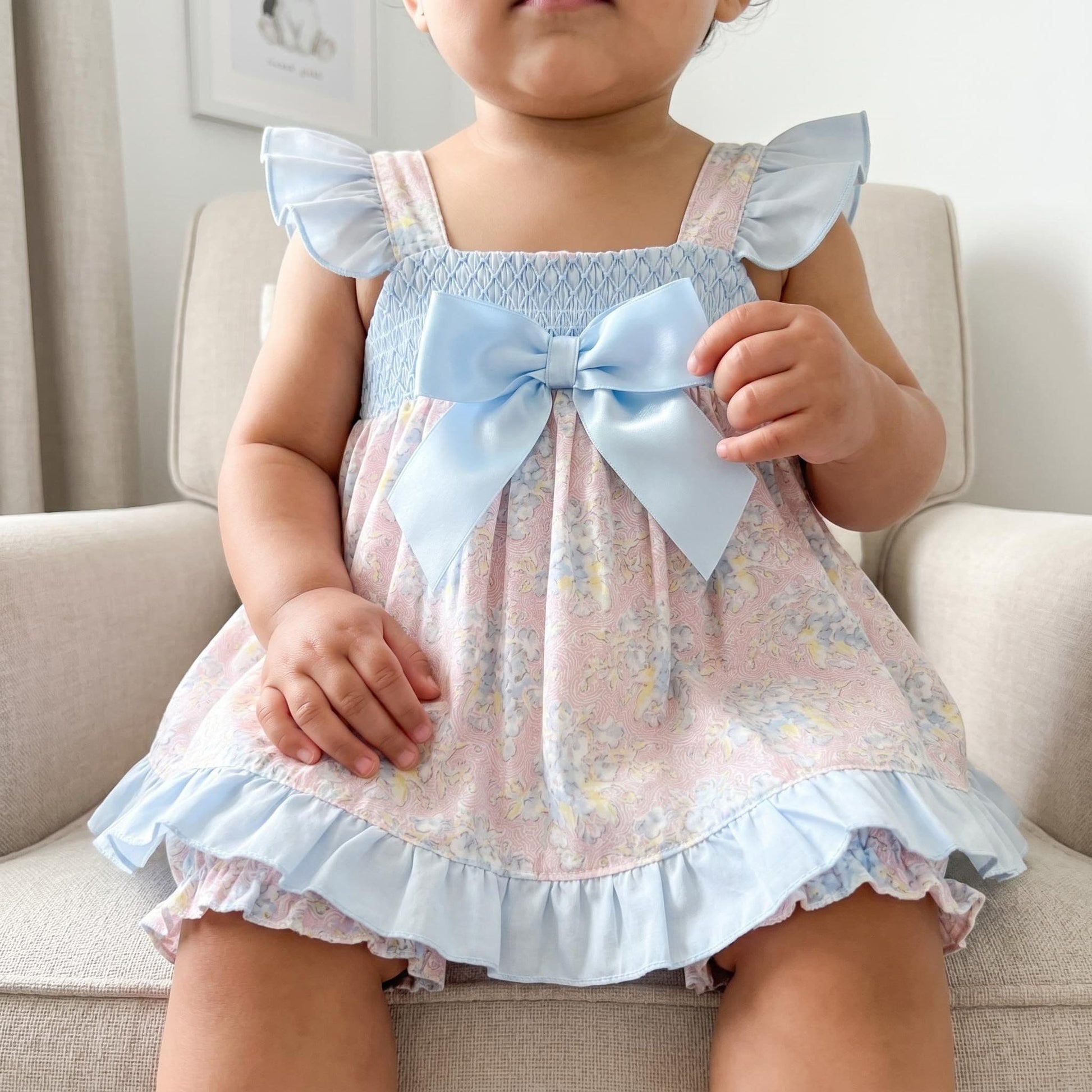 *SALE* Baby Girl Pink Floral Dress with Knickers "MYD2302P"