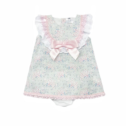 *SALE* Baby Girl Pink Floral Dress with Pants "MYD2304"