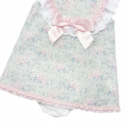 *SALE* Baby Girl Pink Floral Dress with Pants "MYD2304"