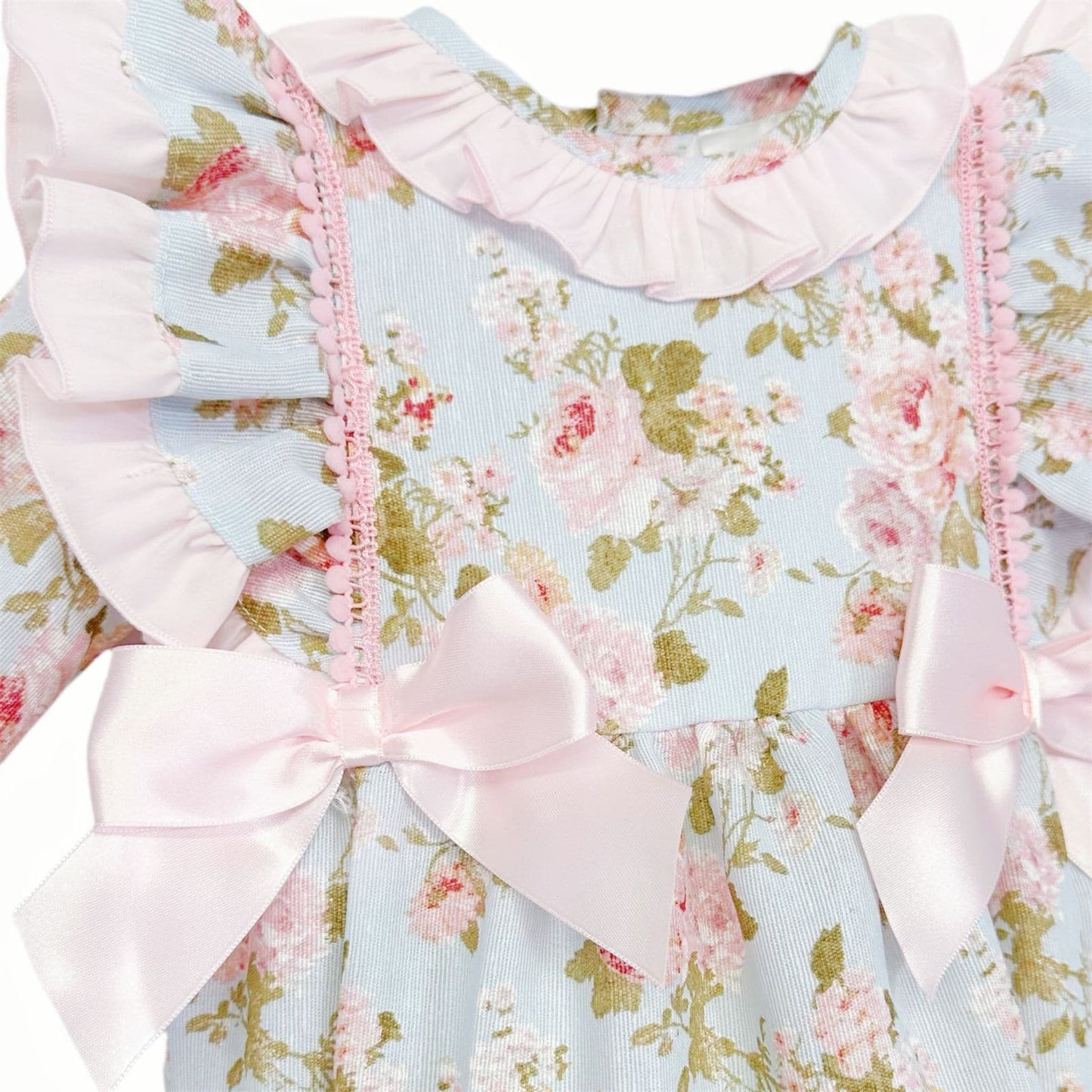 *SALE* Baby Girl Pink Floral Frilly Shoulder Romper "MYDC2469"