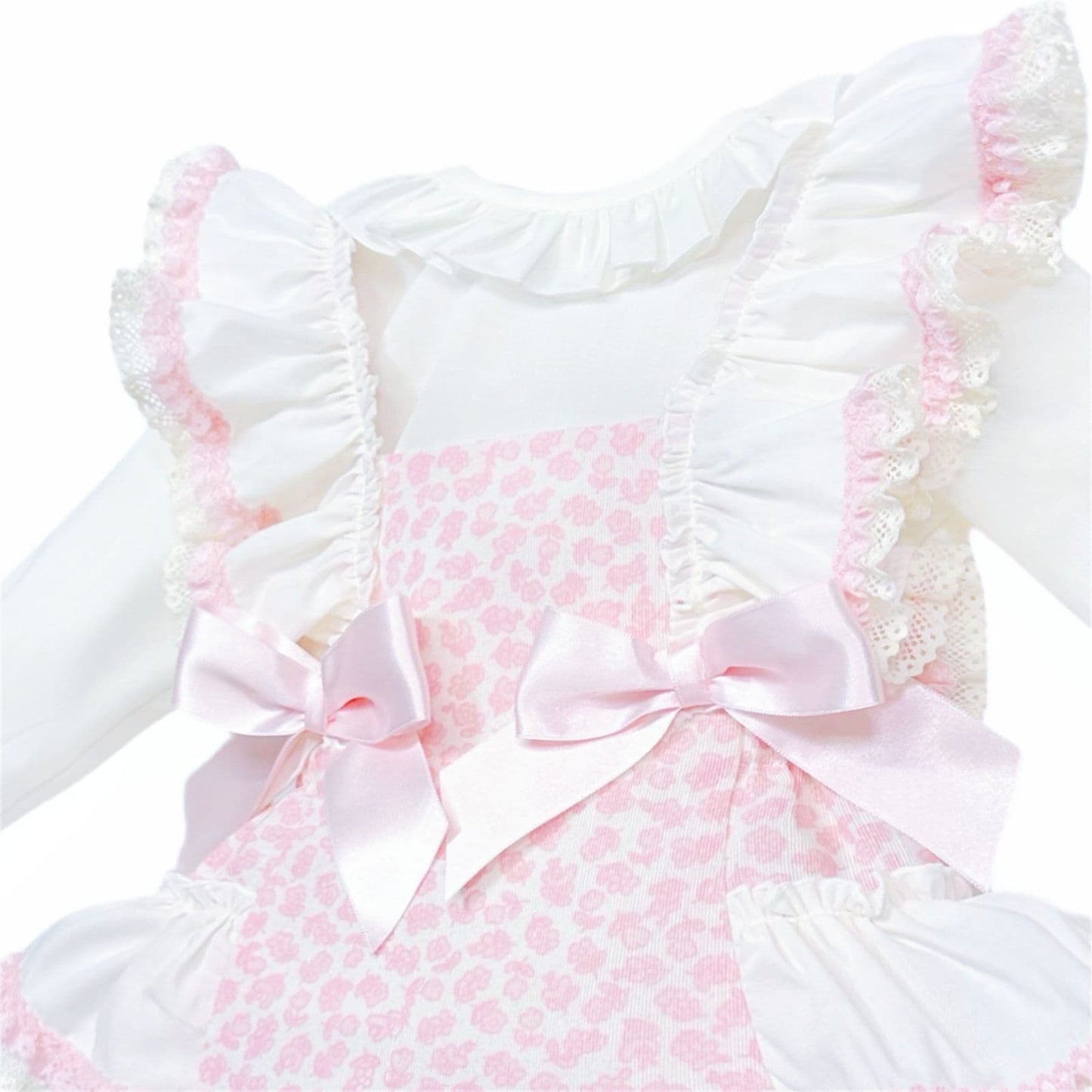 *SALE* Baby Girl Pink Floral Frilly Shoulder Romper with Shirt "MYDC2456"