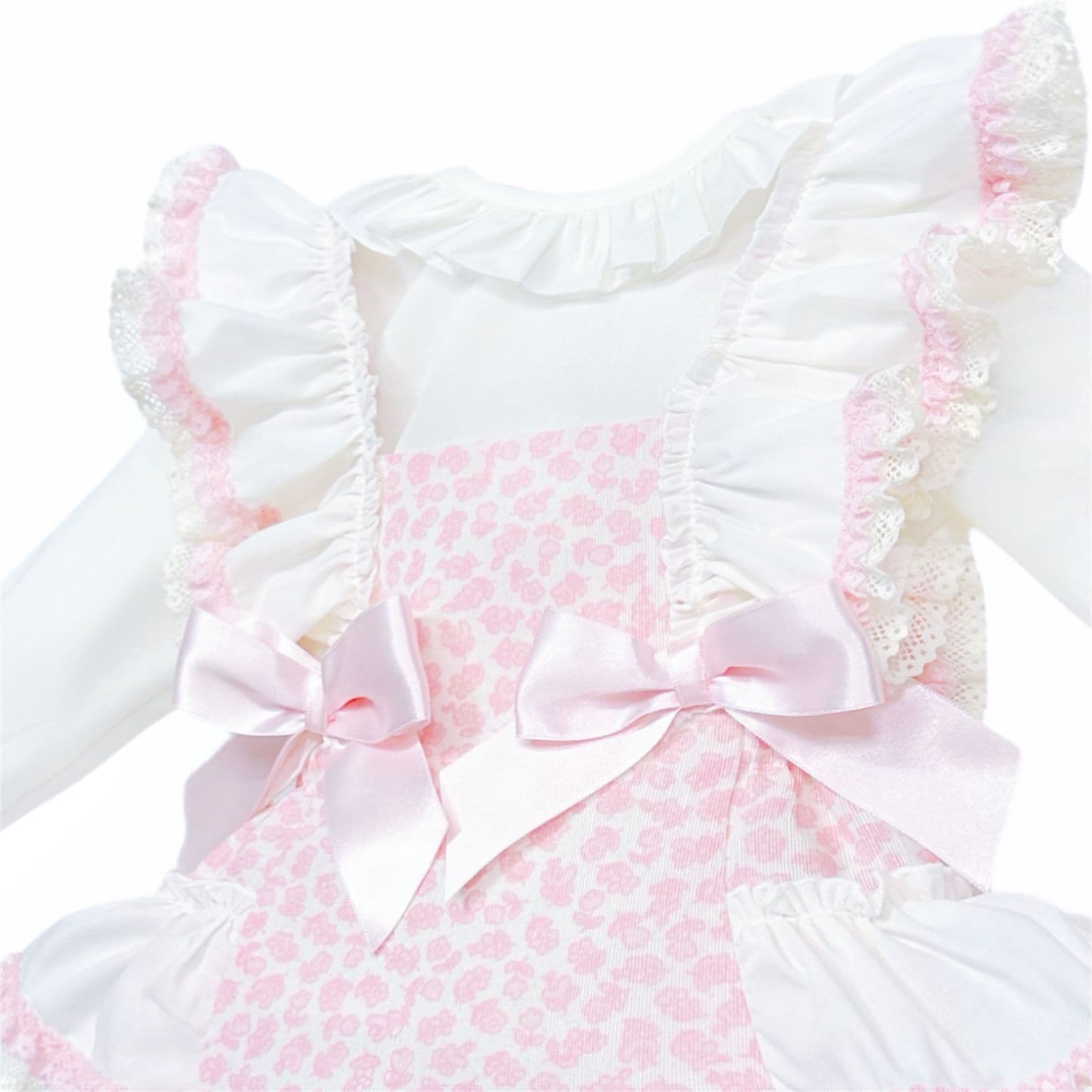 *SALE* Baby Girl Pink Floral Frilly Shoulder Romper with Shirt "MYDC2456"