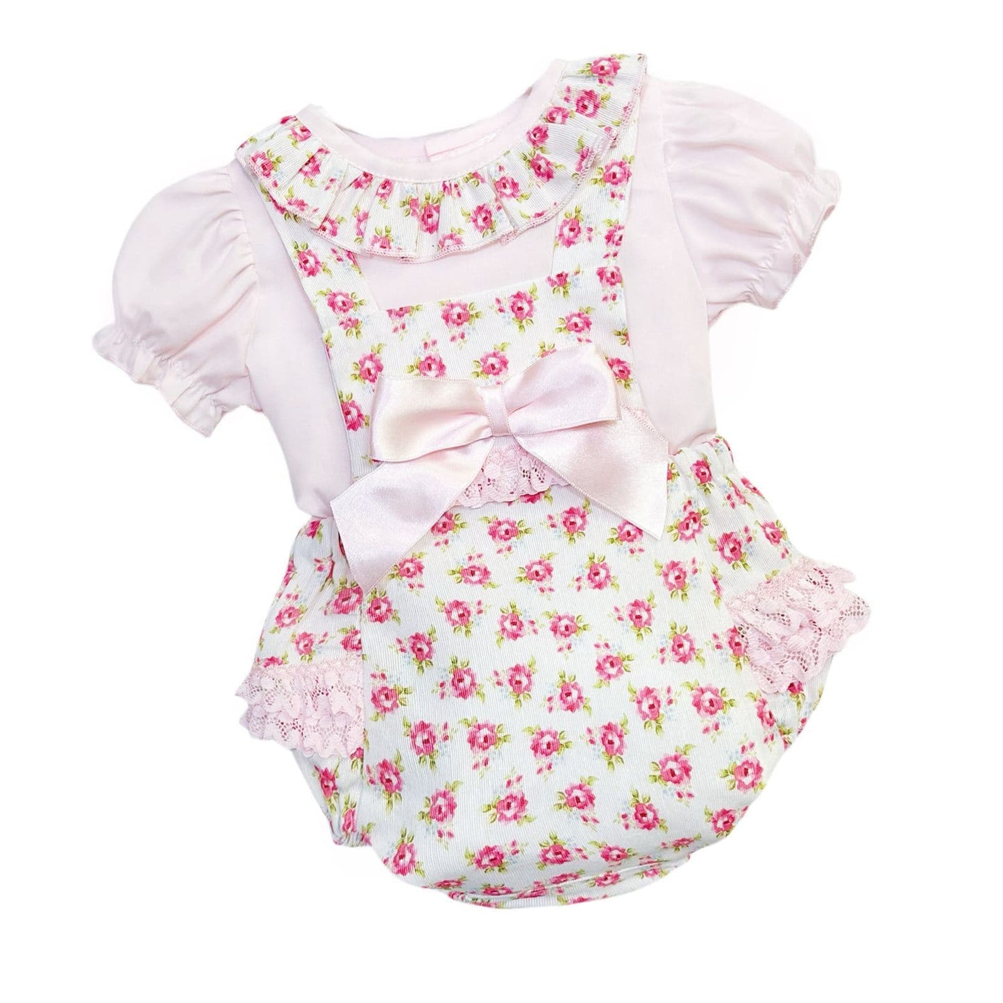 *SALE* Baby Girl Pink Floral Romper with Shirt "MYD2453"