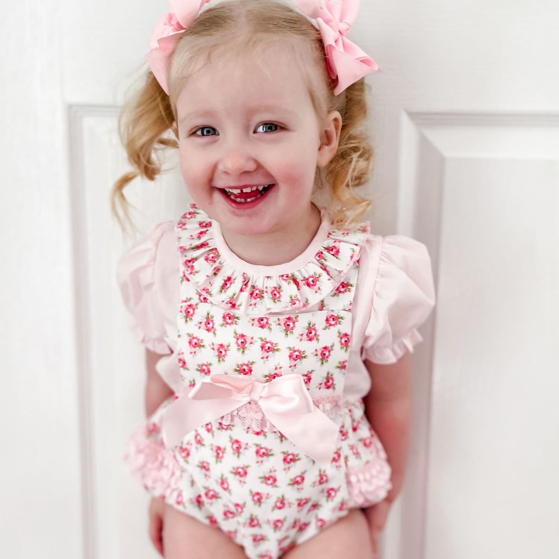 *SALE* Baby Girl Pink Floral Romper with Shirt "MYD2453"