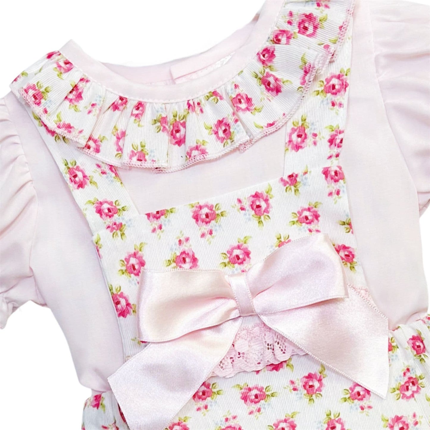*SALE* Baby Girl Pink Floral Romper with Shirt "MYD2453"