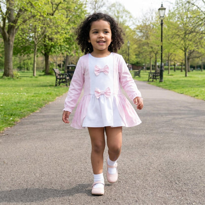 SALE" Baby Girl Pink Flower Print Dress with Pants "MYD25228