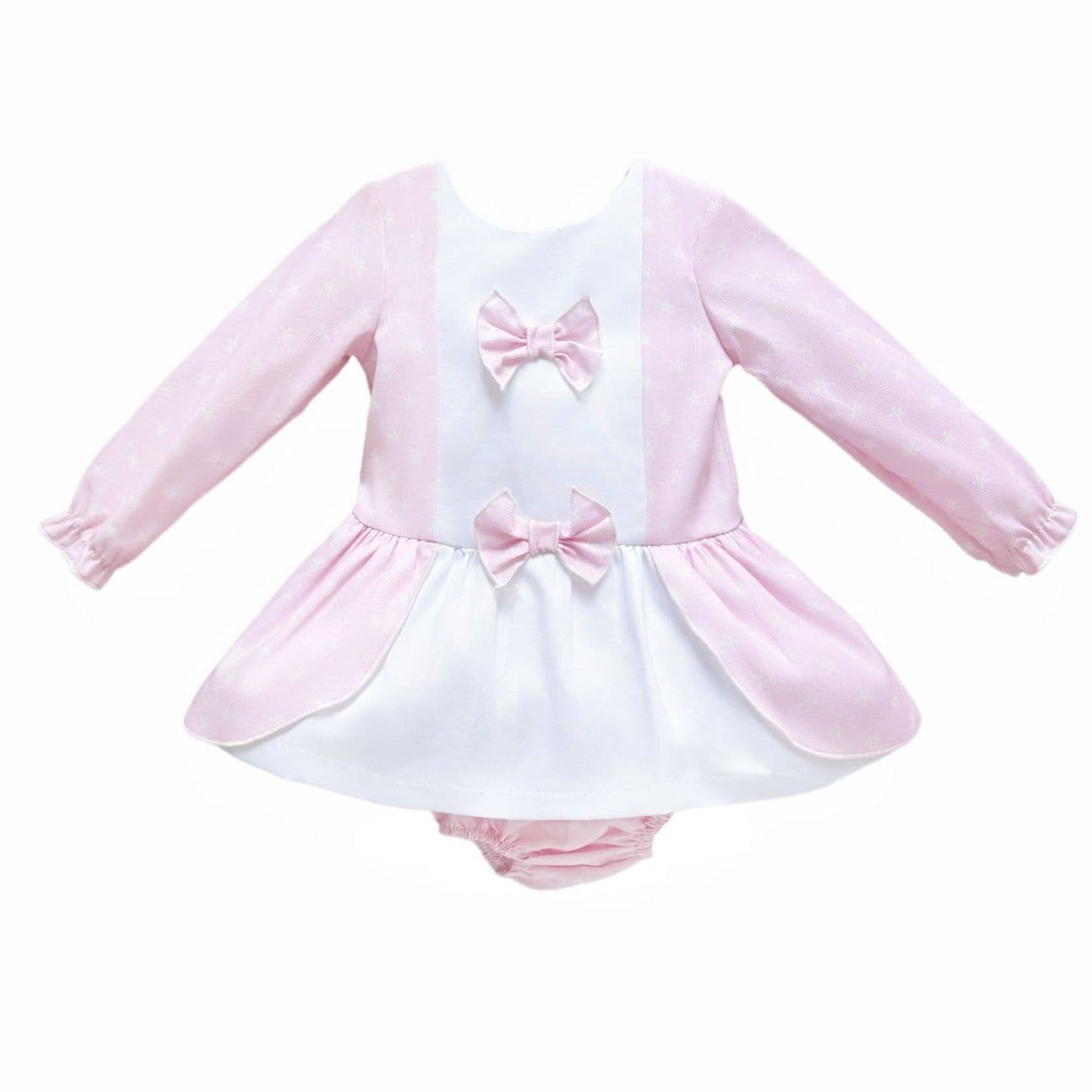 SALE" Baby Girl Pink Flower Print Dress with Pants "MYD25228