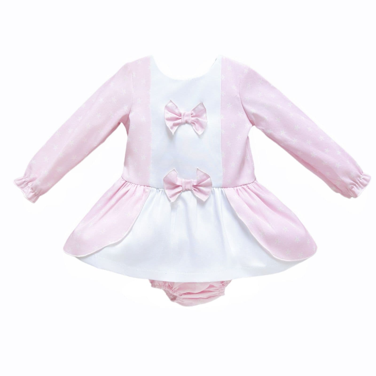 SALE" Baby Girl Pink Flower Print Dress with Pants "MYD25228