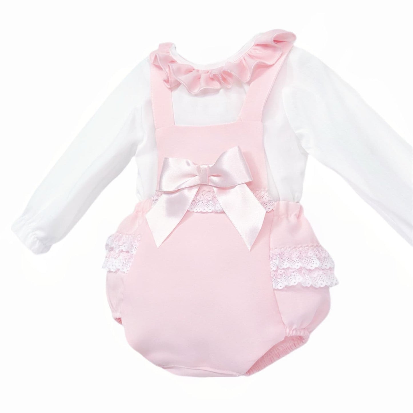 *SALE* Baby Girl Pink Frilly Back Romper with Shirt "MYDC2457"