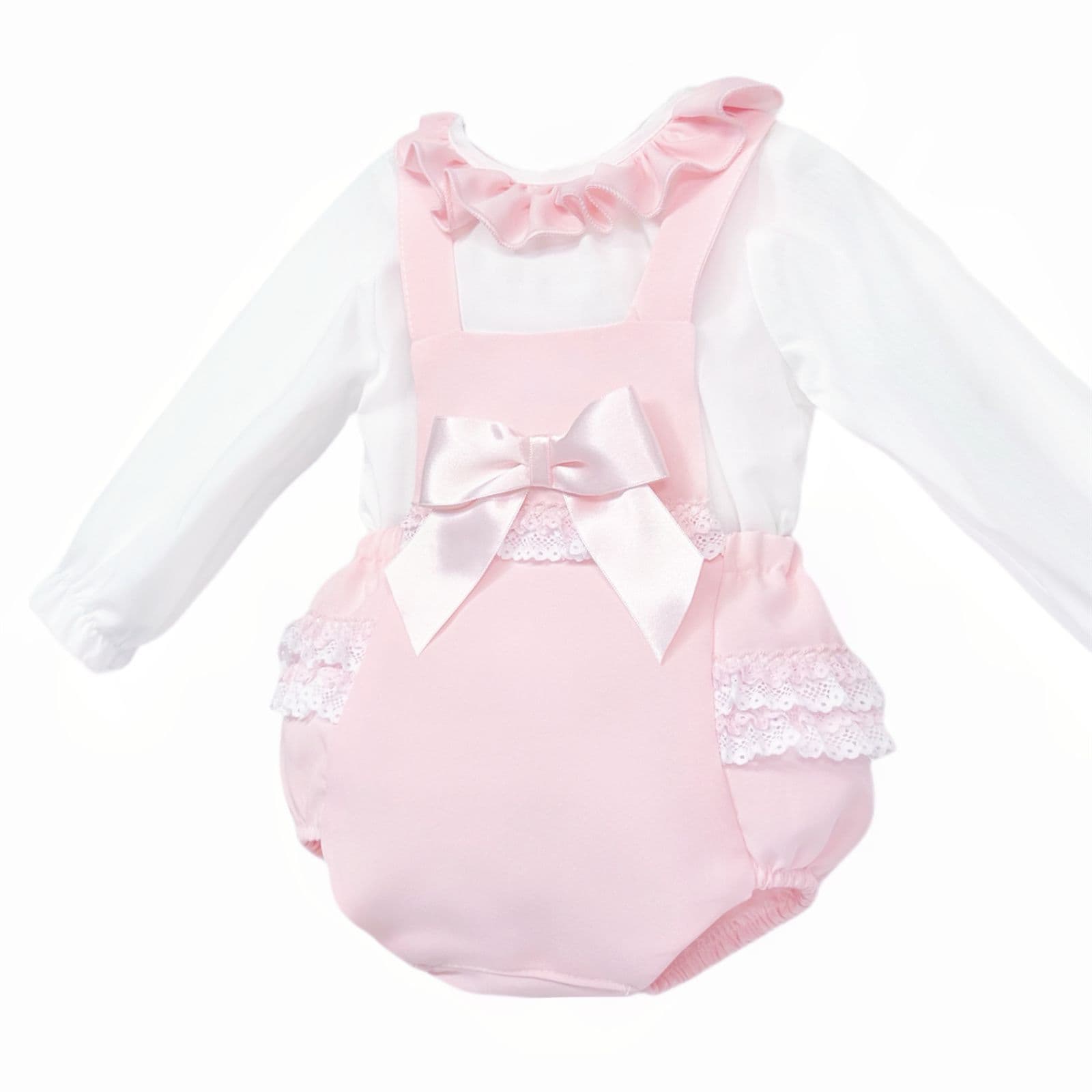 *SALE* Baby Girl Pink Frilly Back Romper with Shirt "MYDC2457"