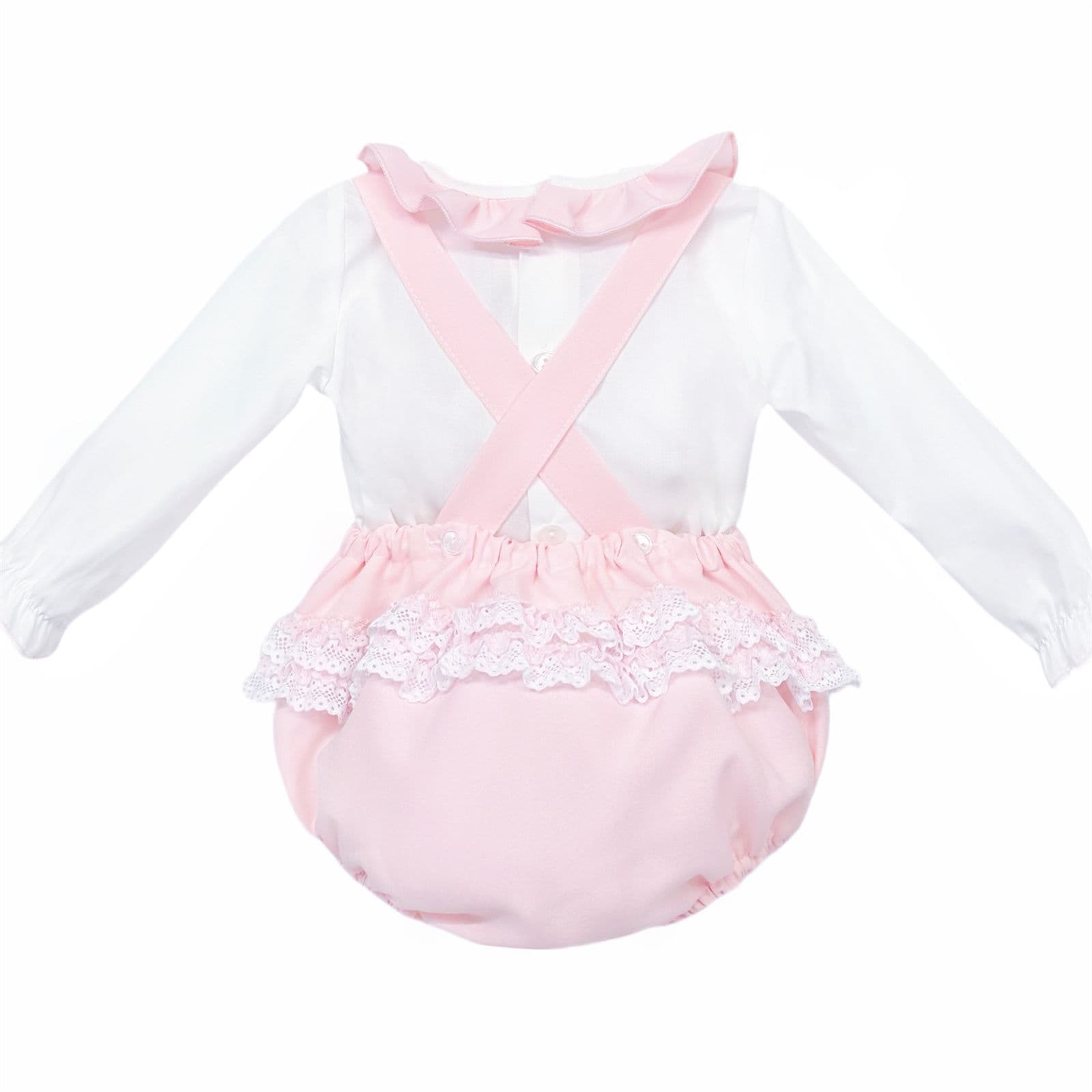 *SALE* Baby Girl Pink Frilly Back Romper with Shirt "MYDC2457"