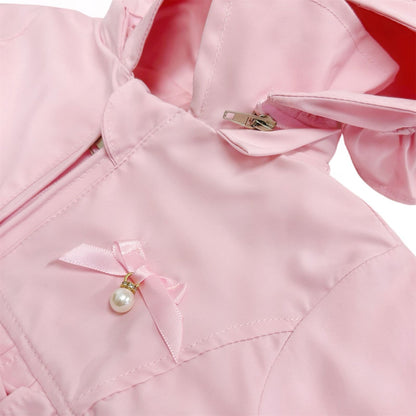 *SALE* Baby Girl Pink Frilly Summer Jacket with Hood "MYD465P"