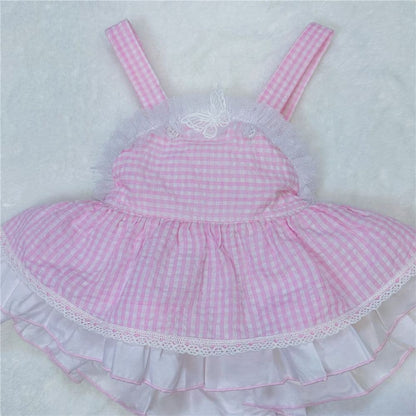 *SALE* Baby Girl Pink Gingham Pinafore with Shirt "2365"