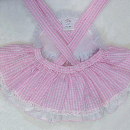 *SALE* Baby Girl Pink Gingham Pinafore with Shirt "2365"