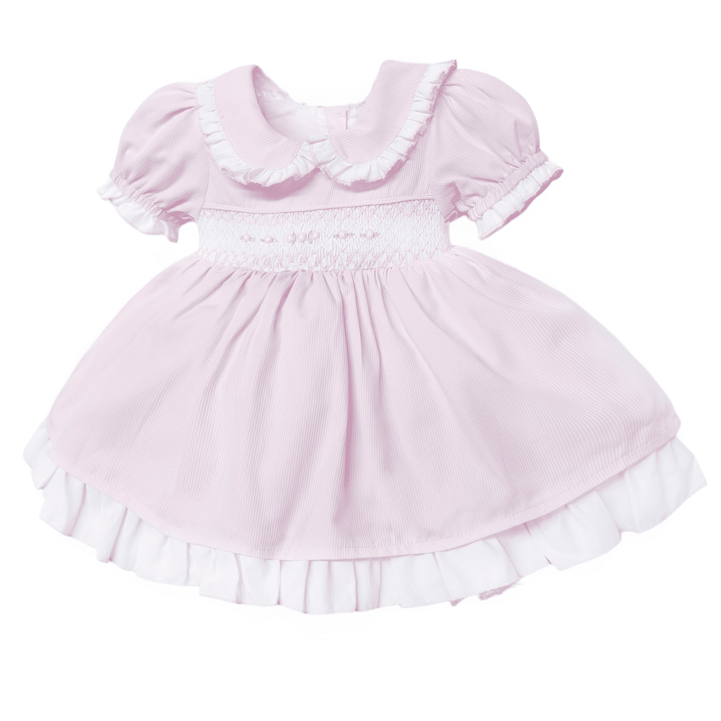 *SALE* Baby Girl Pink Hand Smocked Puff Ball Dress "2402 Pink"