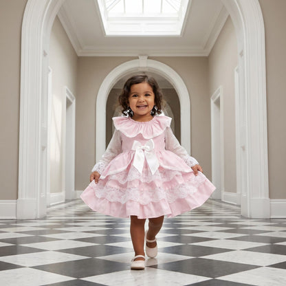 *SALE* Baby Girl Pink Lace Puff Ball Dress "2410 Pink"