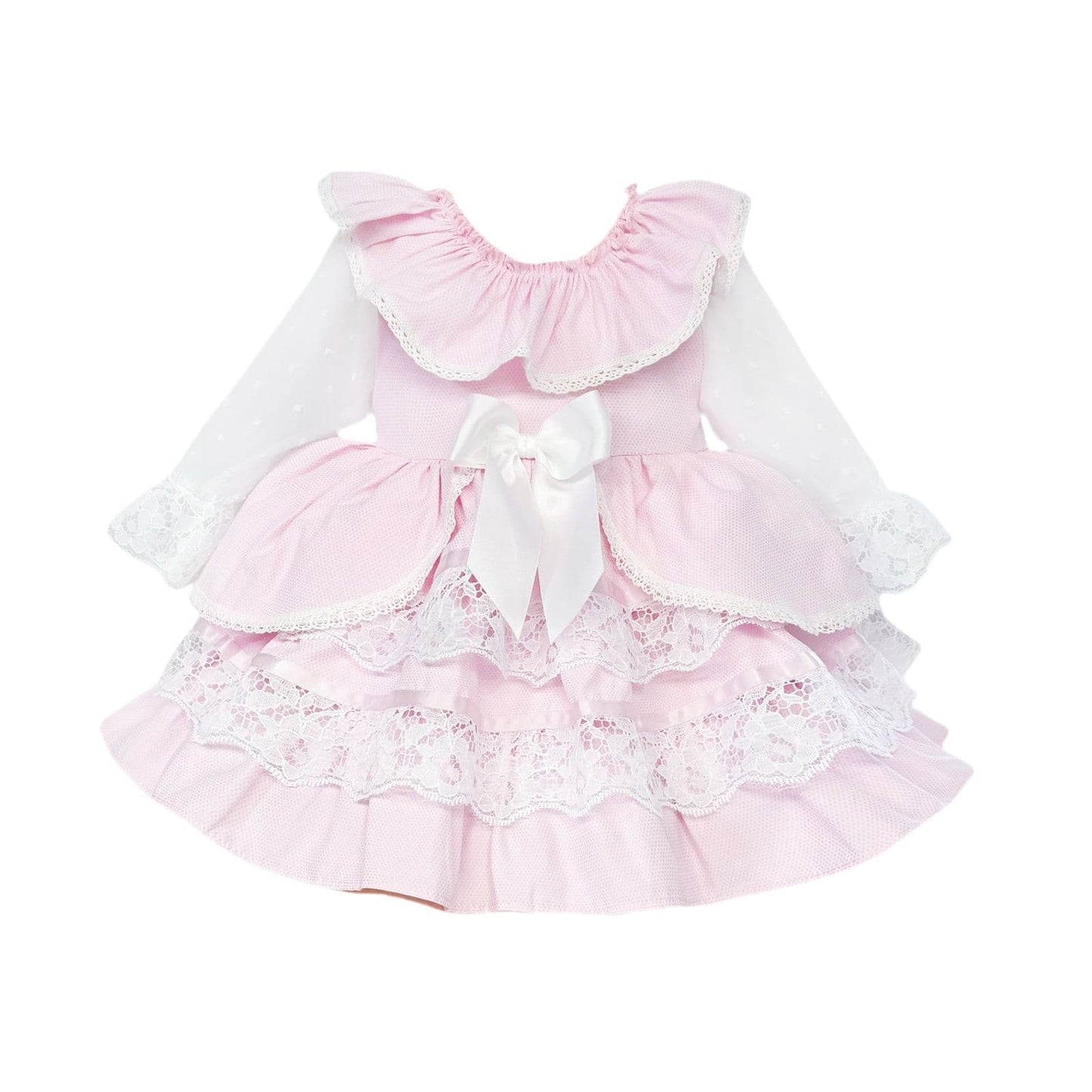 *SALE* Baby Girl Pink Lace Puff Ball Dress "2410 Pink"