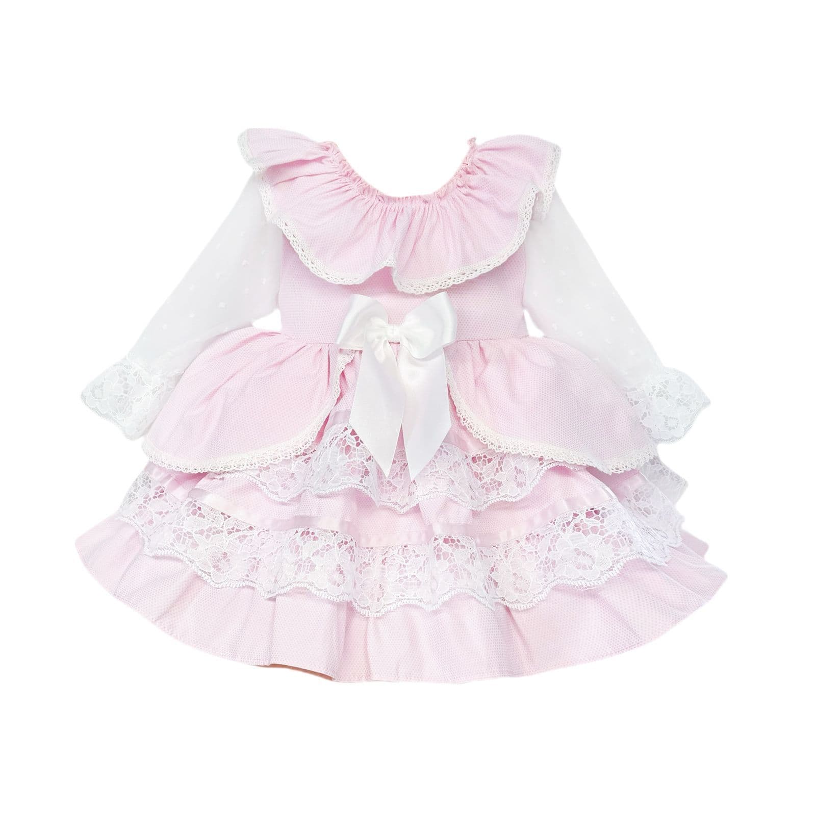 *SALE* Baby Girl Pink Lace Puff Ball Dress "2410 Pink"