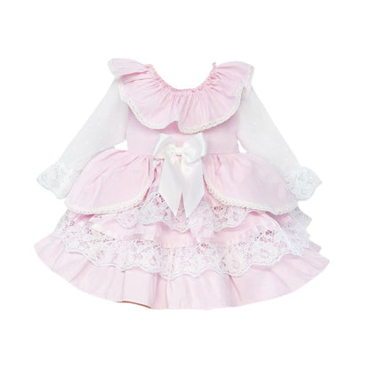 *SALE* Baby Girl Pink Lace Puff Ball Dress "2410 Pink"