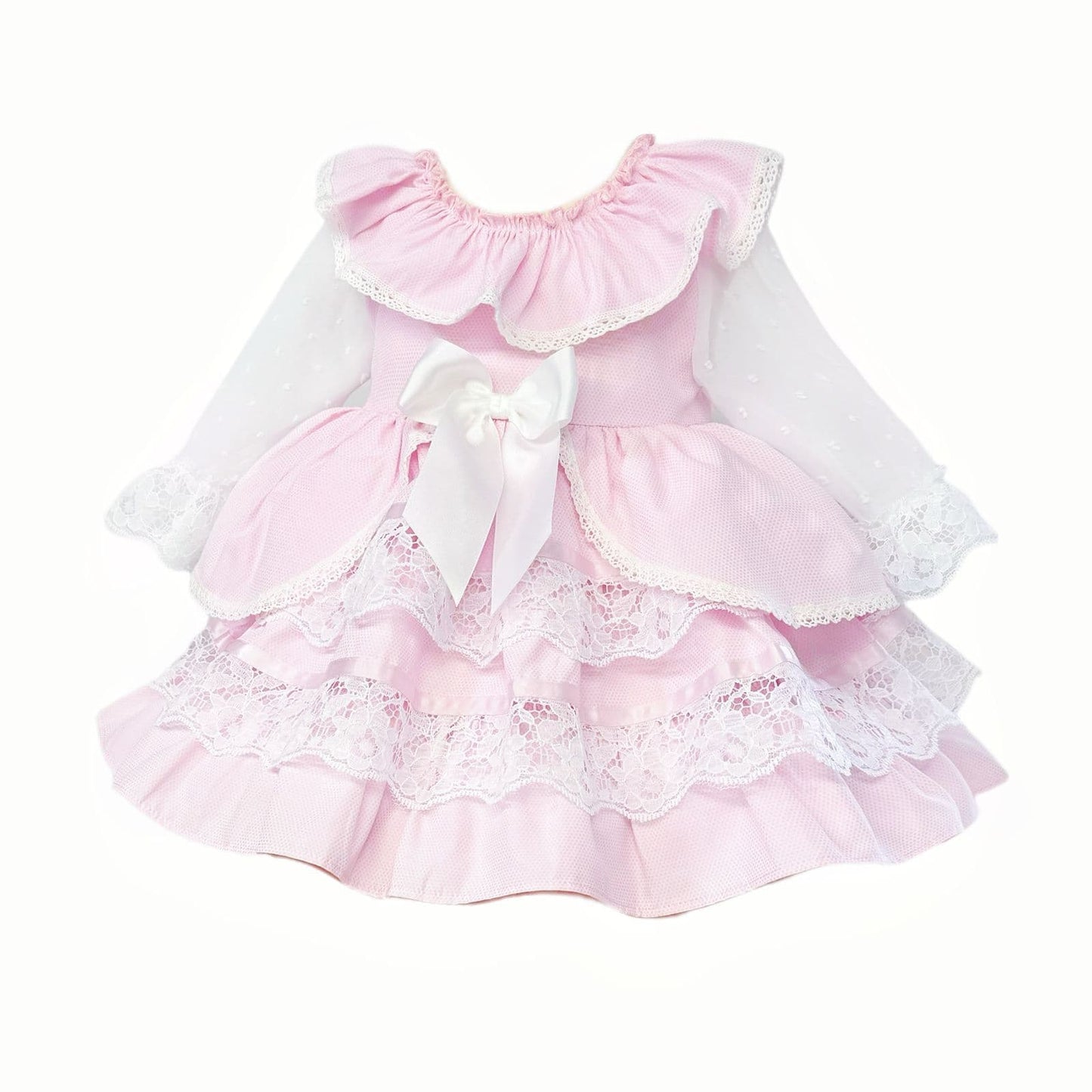 *SALE* Baby Girl Pink Lace Puff Ball Dress "2410 Pink"