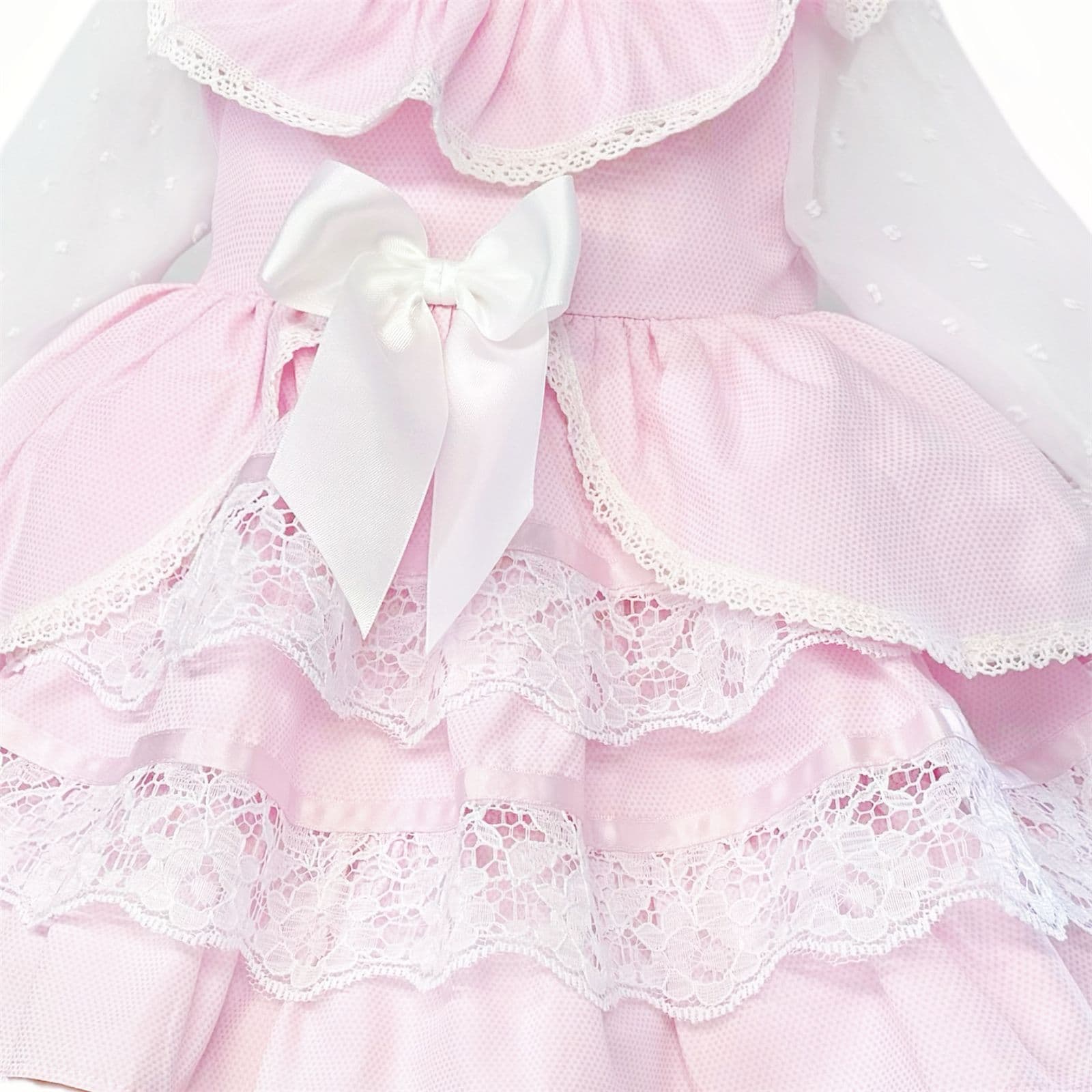*SALE* Baby Girl Pink Lace Puff Ball Dress "2410 Pink"