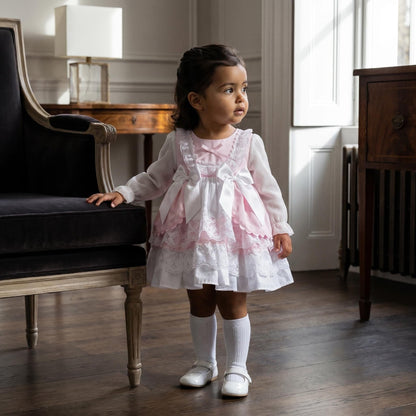 *SALE* Baby Girl Pink Lacey Puff Ball Dress "2412 Pink"