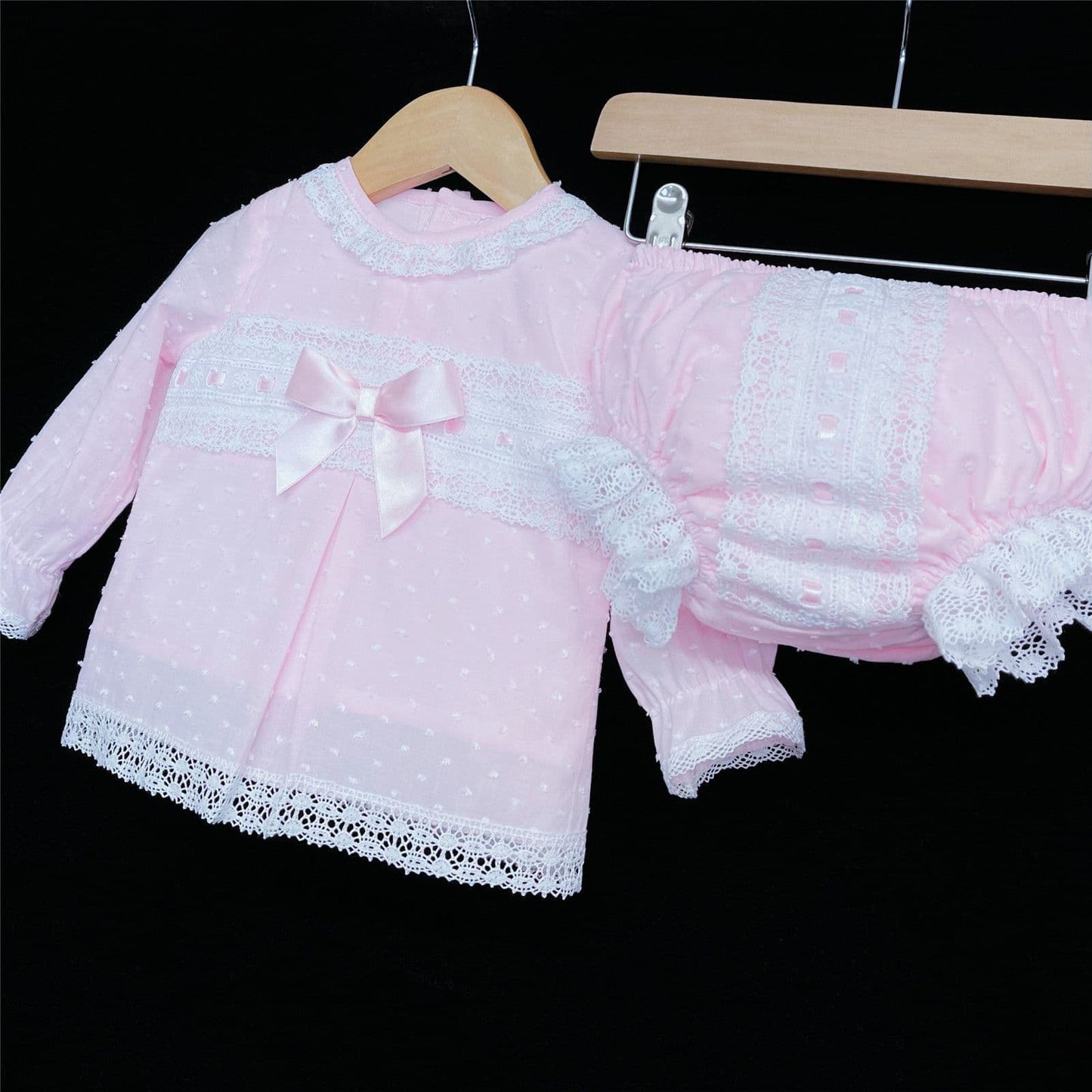 *SALE* Baby Girl Pink Long Sleeve Dress Set "MYD851"