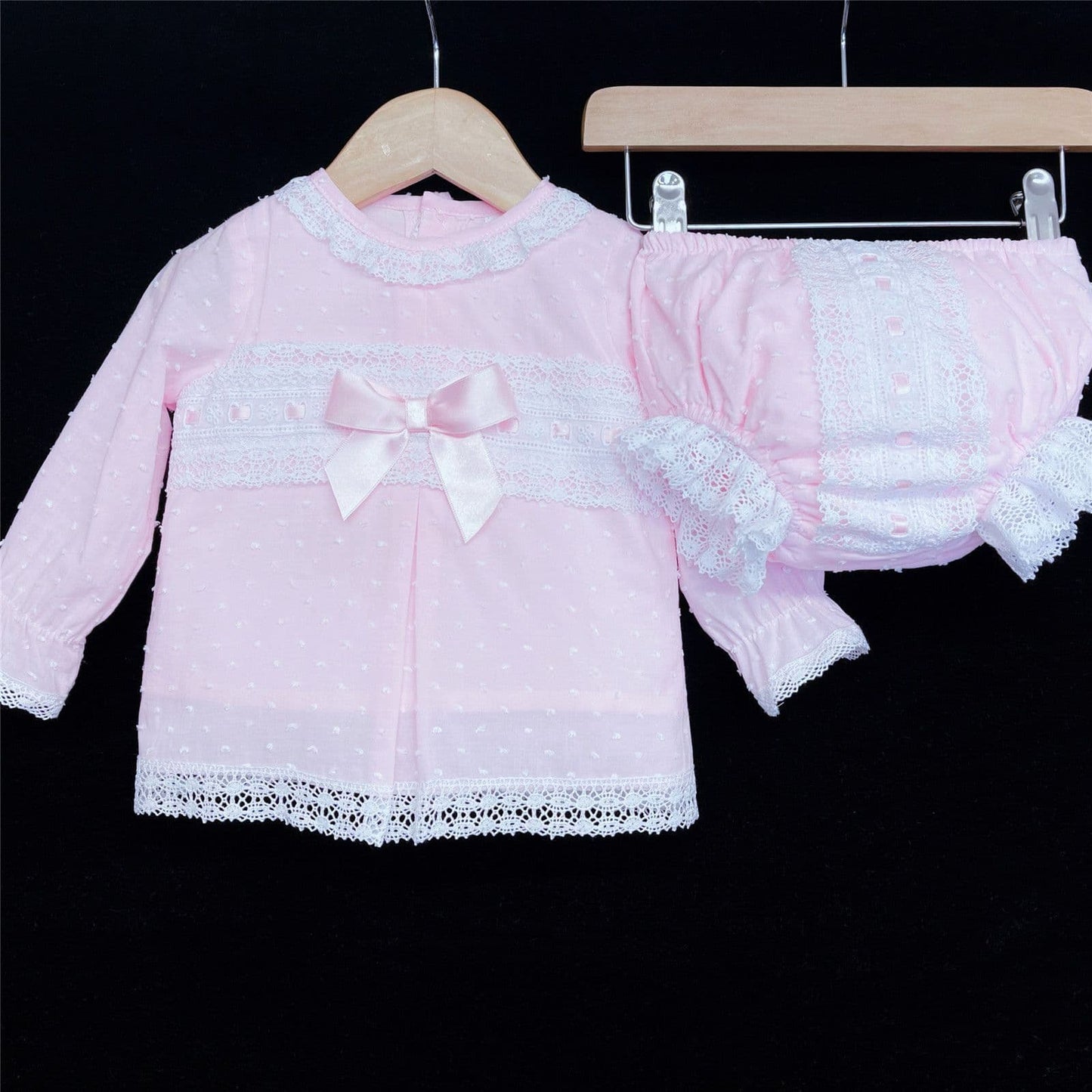 *SALE* Baby Girl Pink Long Sleeve Dress Set "MYD851"