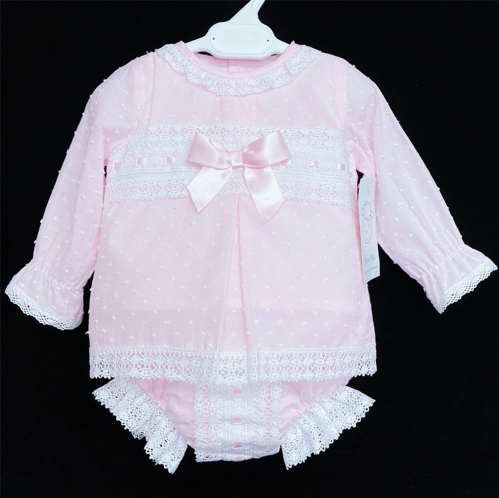 *SALE* Baby Girl Pink Long Sleeve Dress Set "MYD851"