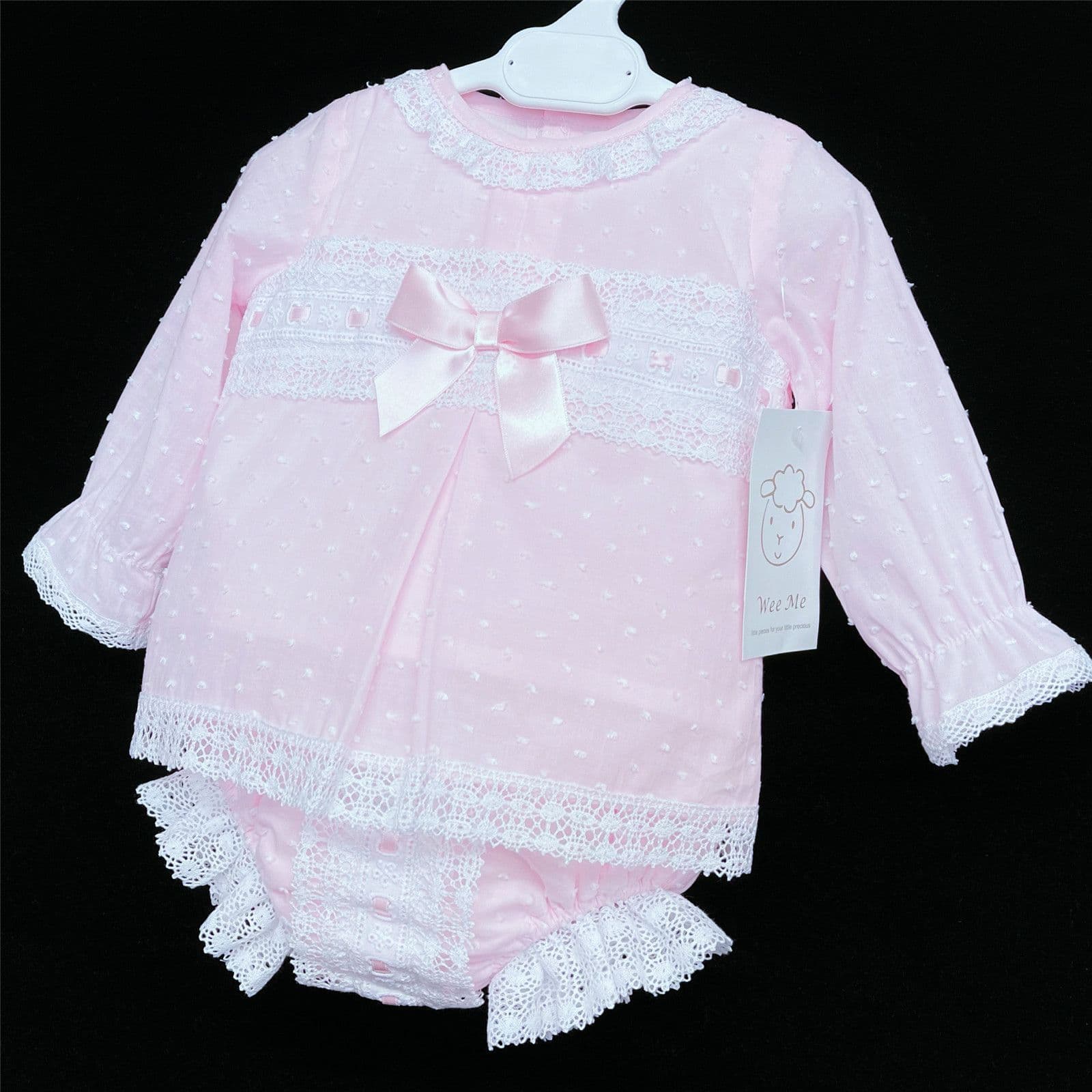 *SALE* Baby Girl Pink Long Sleeve Dress Set "MYD851"