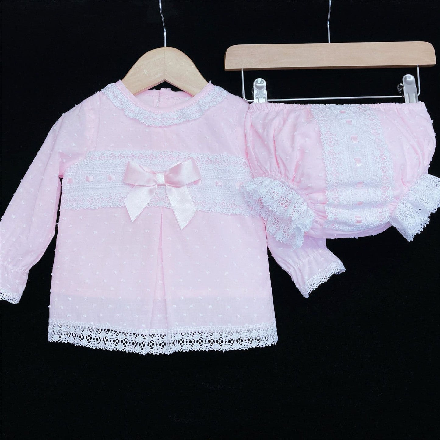 *SALE* Baby Girl Pink Long Sleeve Dress Set "MYD851"