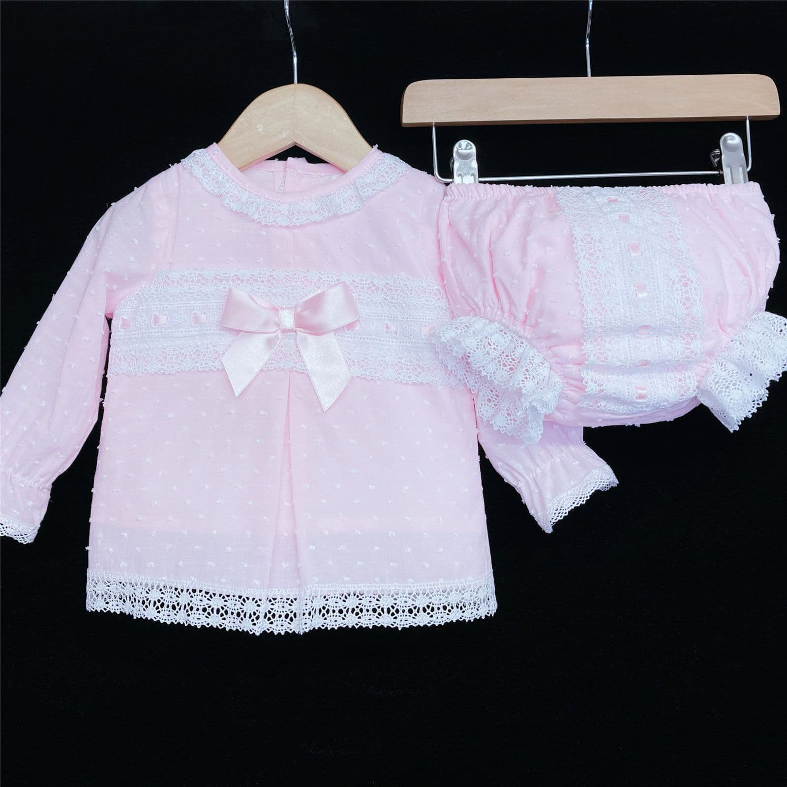 *SALE* Baby Girl Pink Long Sleeve Dress Set "MYD851"