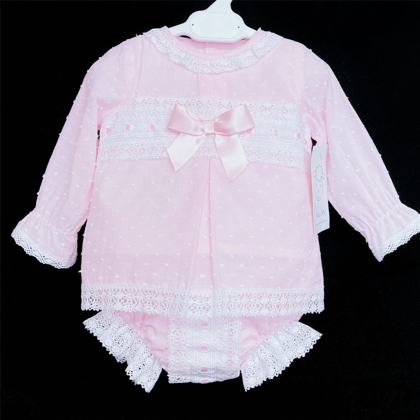 *SALE* Baby Girl Pink Long Sleeve Dress Set "MYD851"