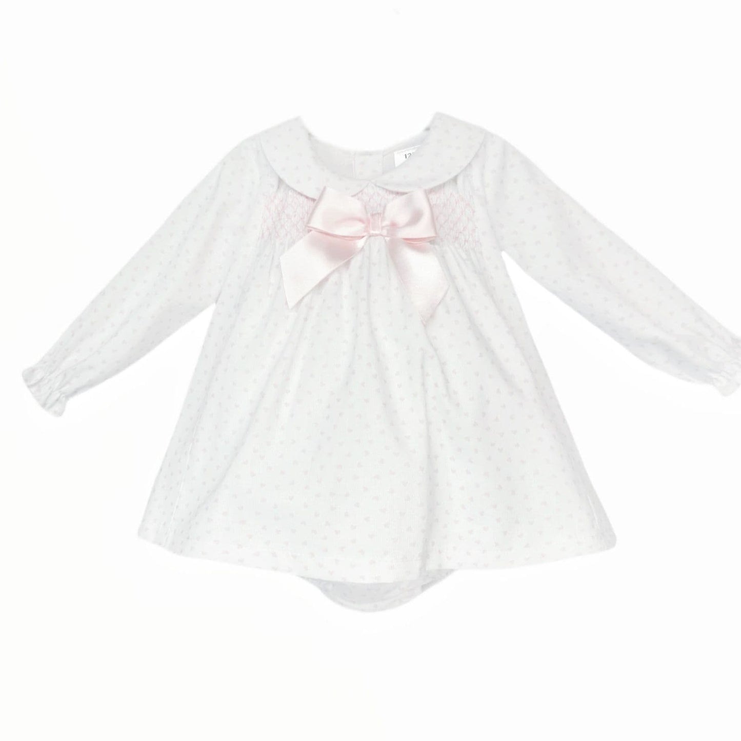 *SALE* Baby Girl Pink Love Heart Smock Dress with Pants "MYD25216P"