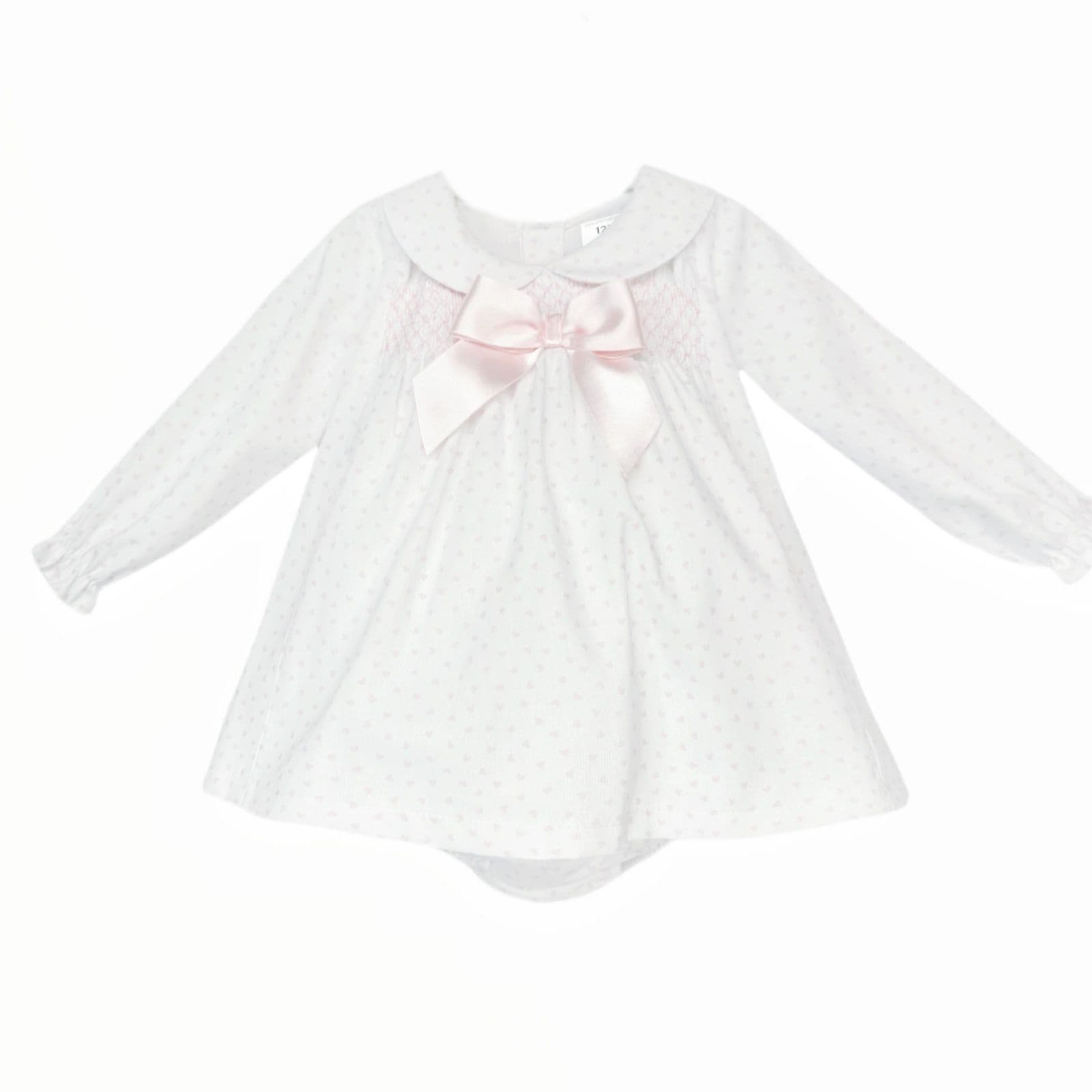 *SALE* Baby Girl Pink Love Heart Smock Dress with Pants "MYD25216P"