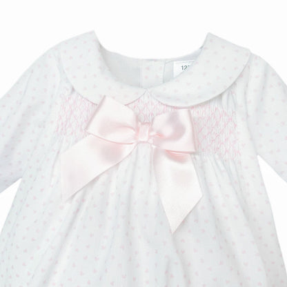 *SALE* Baby Girl Pink Love Heart Smock Dress with Pants "MYD25216P"