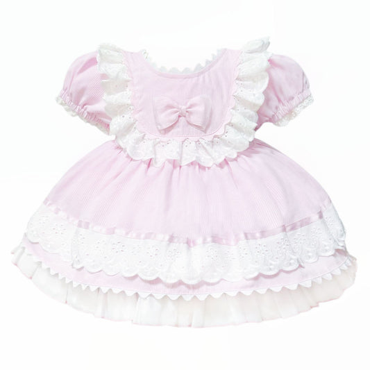 *SALE* Baby Girl Pink Puff Ball Lace Dress "2505"