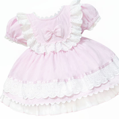 *SALE* Baby Girl Pink Puff Ball Lace Dress "2505"