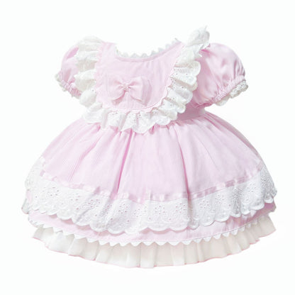 *SALE* Baby Girl Pink Puff Ball Lace Dress "2505"