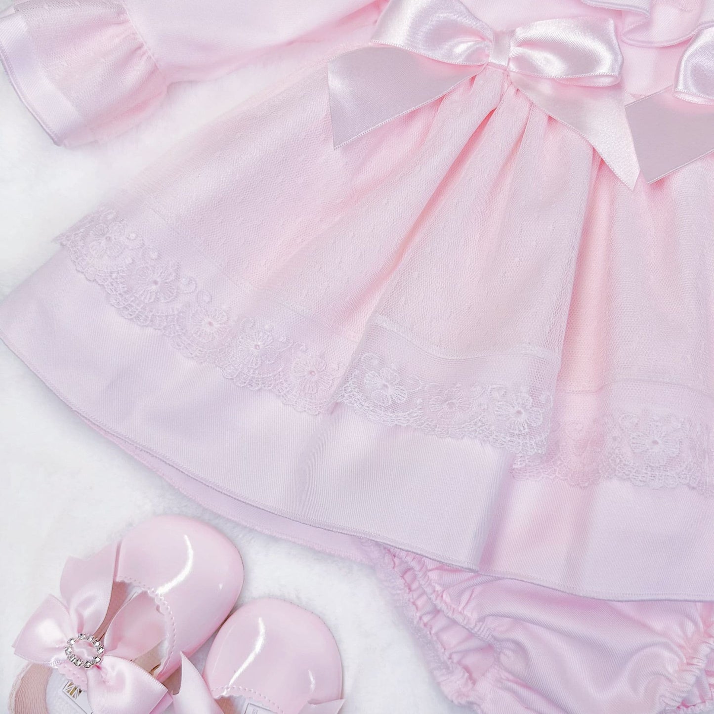 *SALE* Baby Girl Pink Puff Ball Tulle Tulle Dress with Pants "MYD2357"