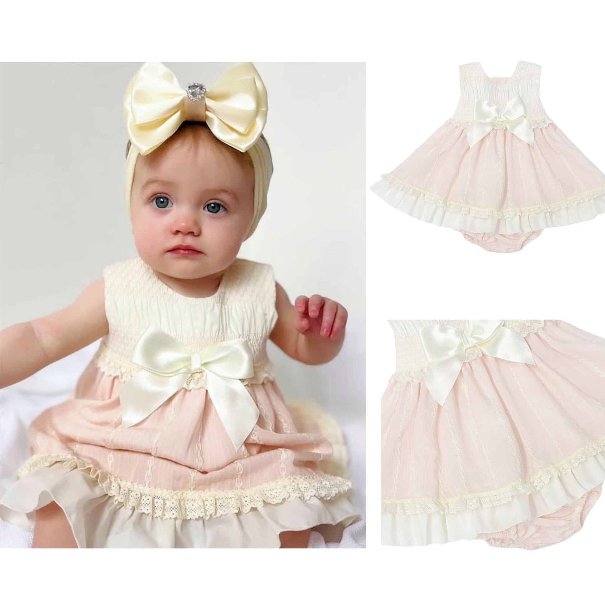 *SALE* Baby Girl Pink Puff Dress with Pants "MYD2439"