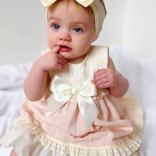 *SALE* Baby Girl Pink Puff Dress with Pants "MYD2439"