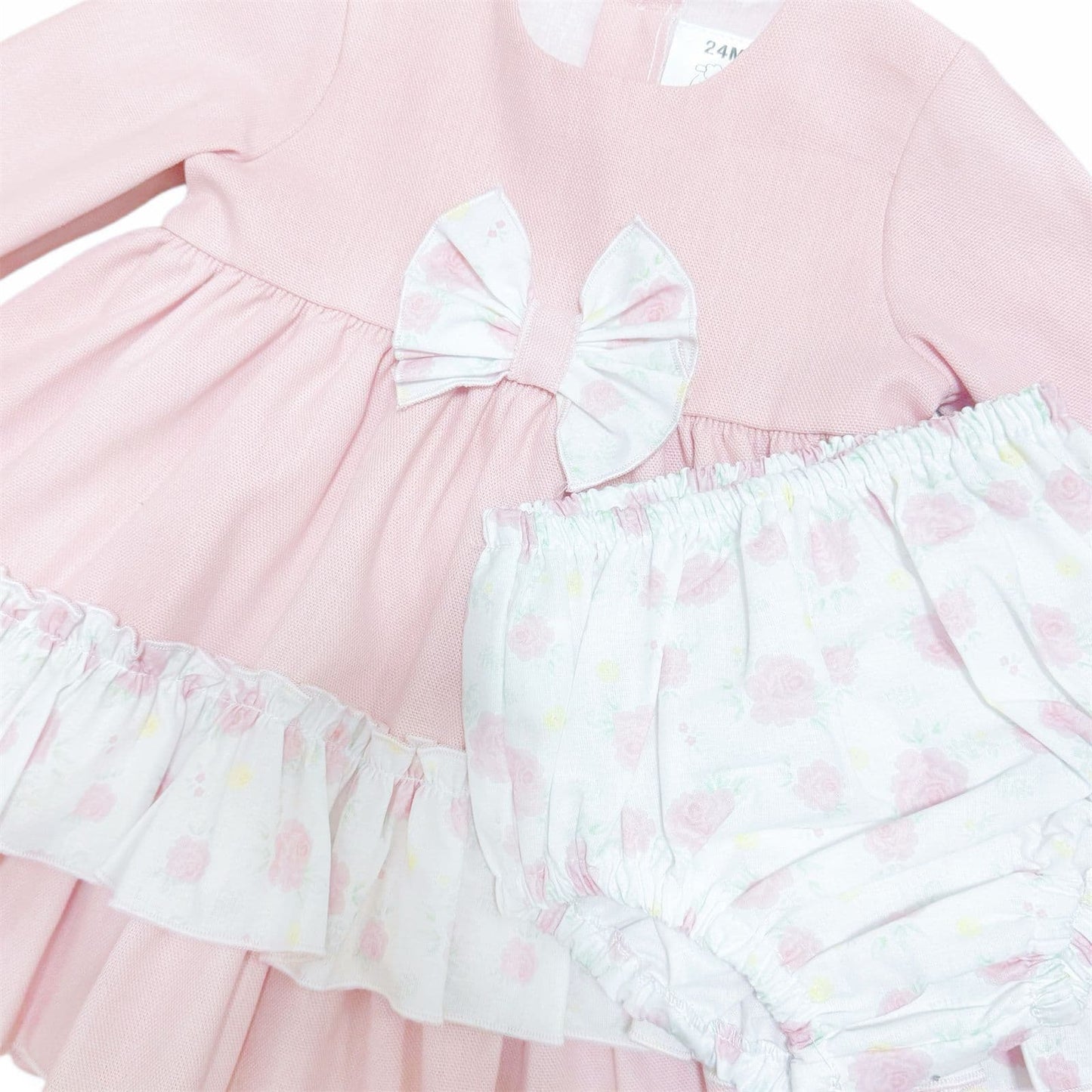 *SALE* Baby Girl Pink Rose Puff Ball Dress with Pants "MYD25222"