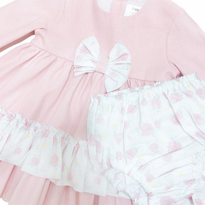 *SALE* Baby Girl Pink Rose Puff Ball Dress with Pants "MYD25222"