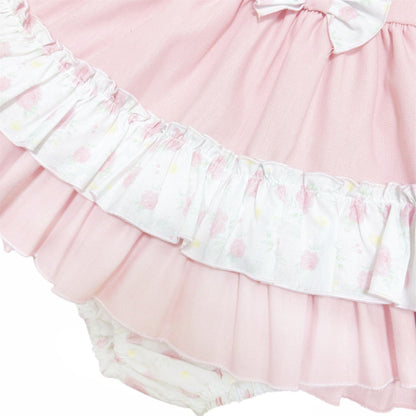 *SALE* Baby Girl Pink Rose Puff Ball Dress with Pants "MYD25222"