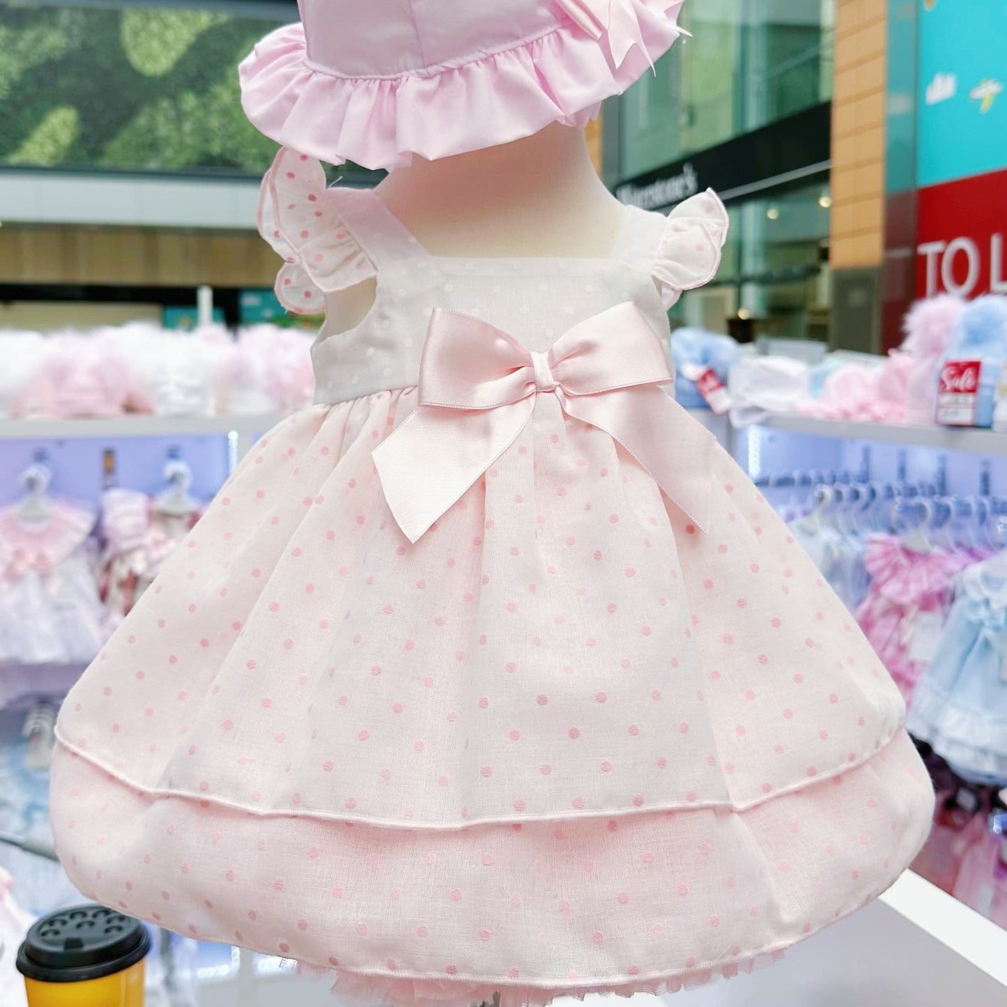 *SALE* Baby Girl Pink Sheer Sun Dress with Pants "MYD2438P"