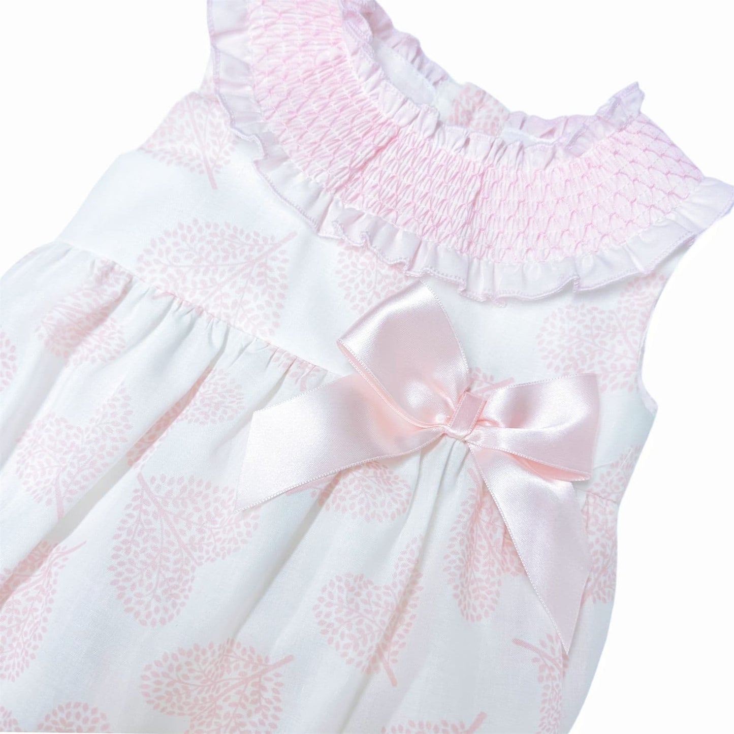 *SALE* Baby Girl Pink Smocked Collar Romper "MYD2411P"